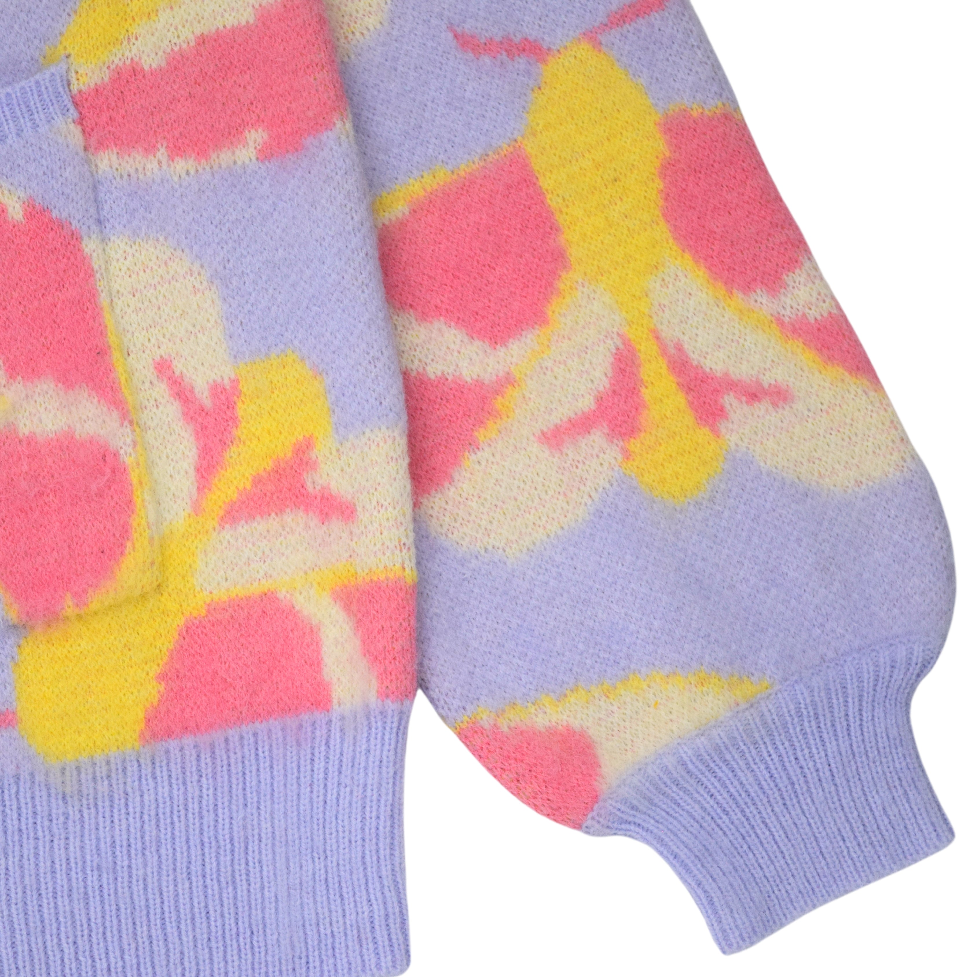 Fuzzy Rosy Maple Moth Cardigan – Steady Hands