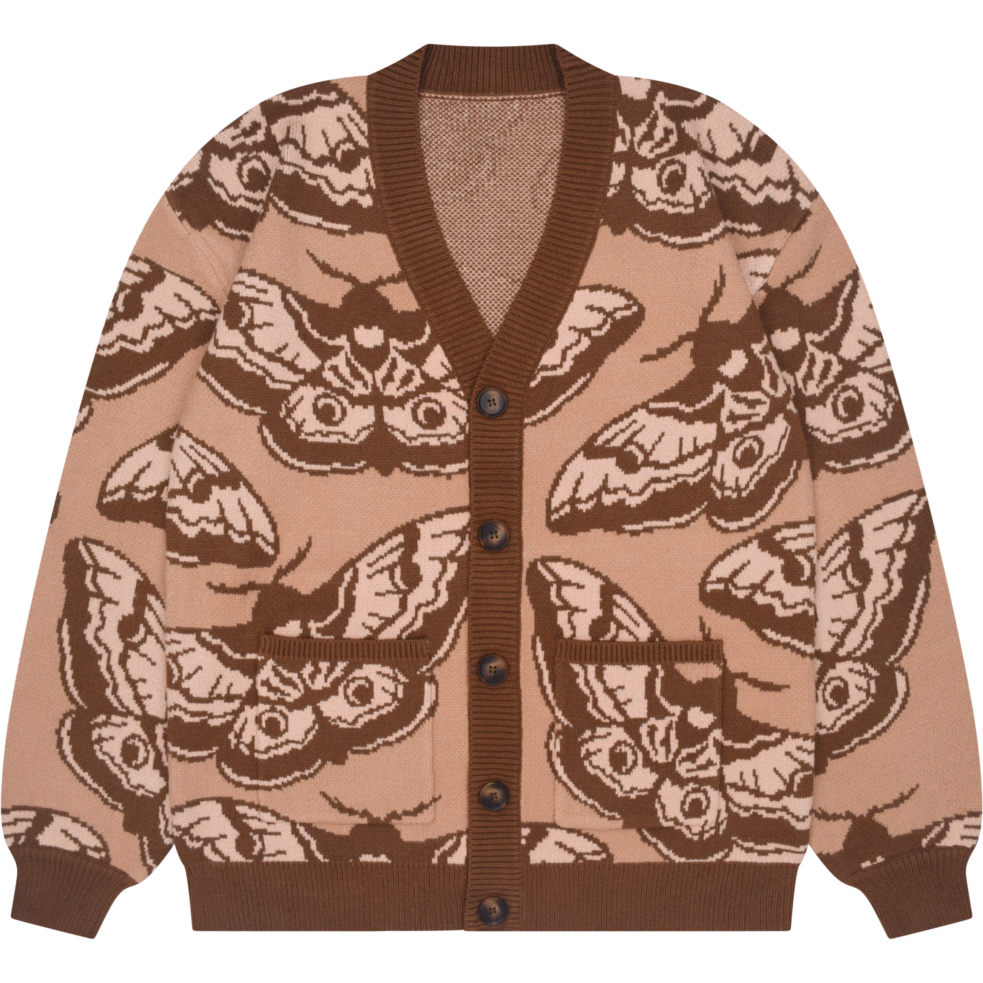 Giant Peacock Moth Cardigan – Steady Hands