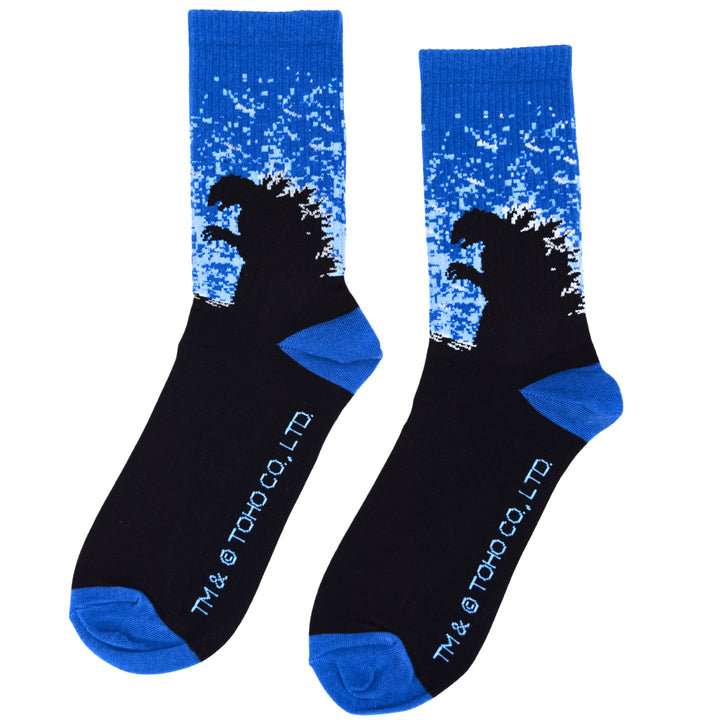 Godzilla Silhouette Socks