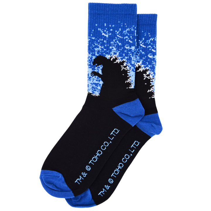 Godzilla Silhouette Socks