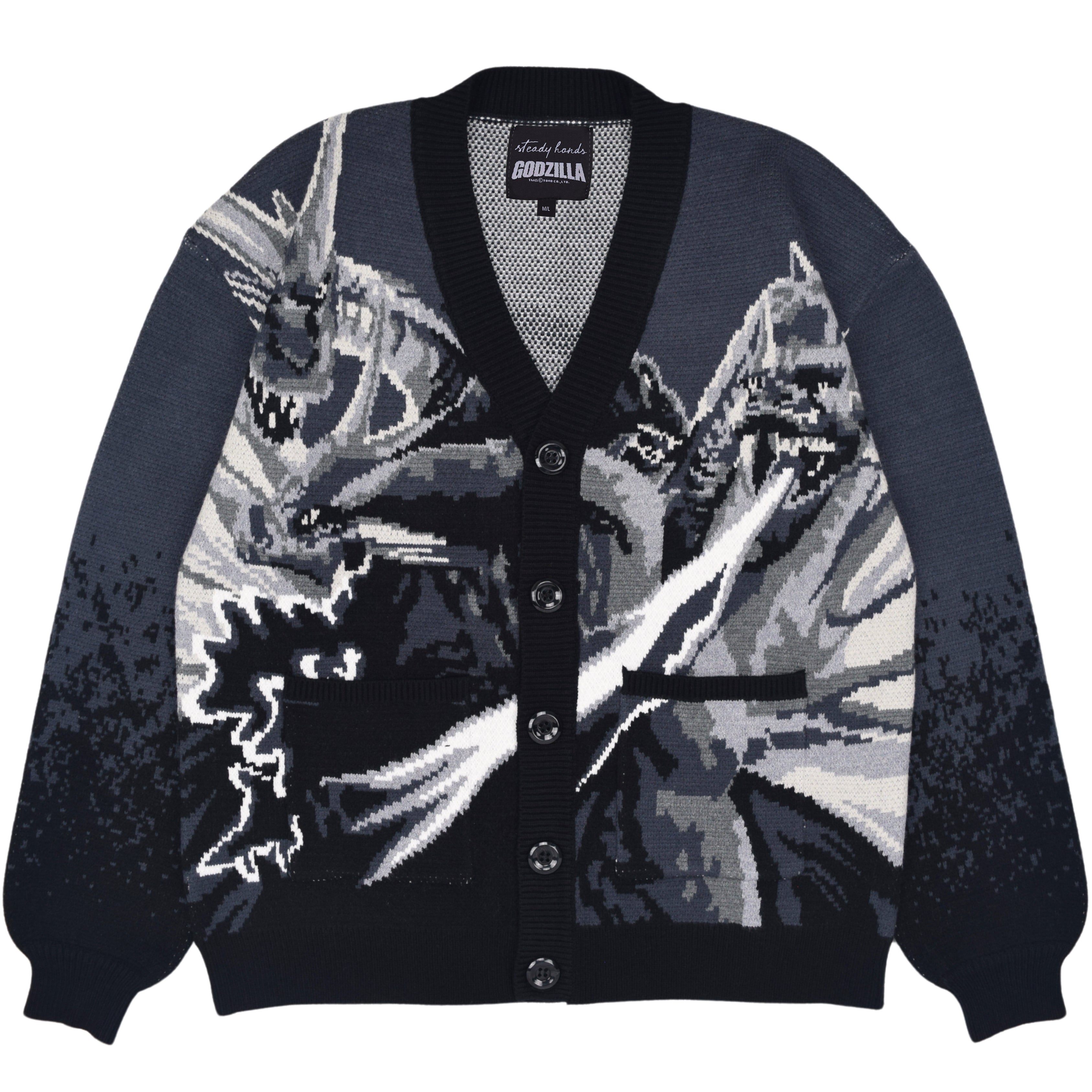 Godzilla Vs King Ghidorah Cardigan – Steady Hands