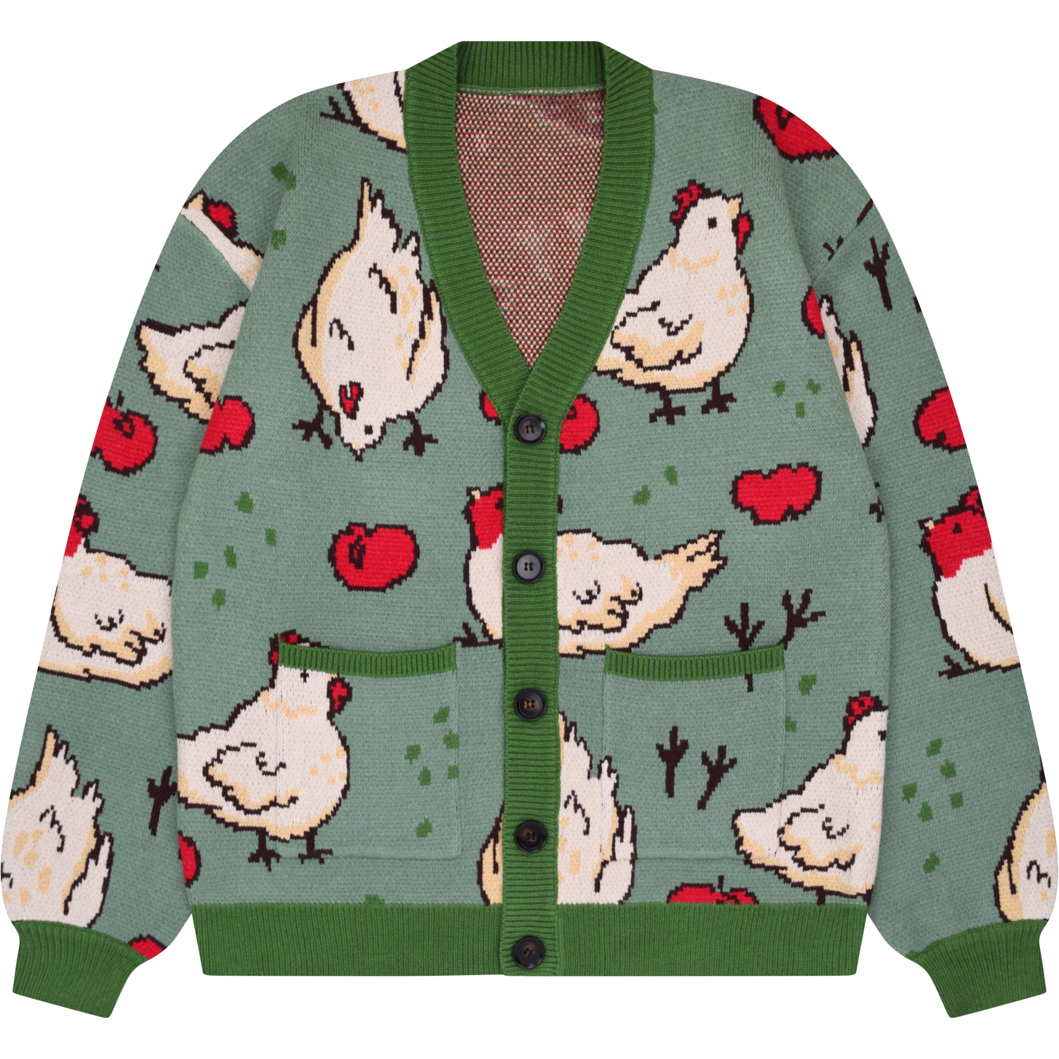 Green Chicken Cardigan – Steady Hands