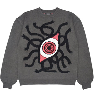 Grey Knit Gate Sweater