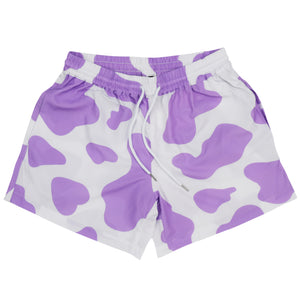 Lilac Cow Shorts