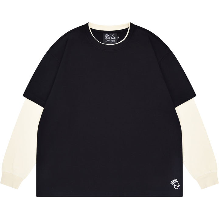 Layered Waffle Knit Long Sleeve