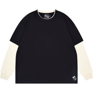 Layered Waffle Knit Long Sleeve