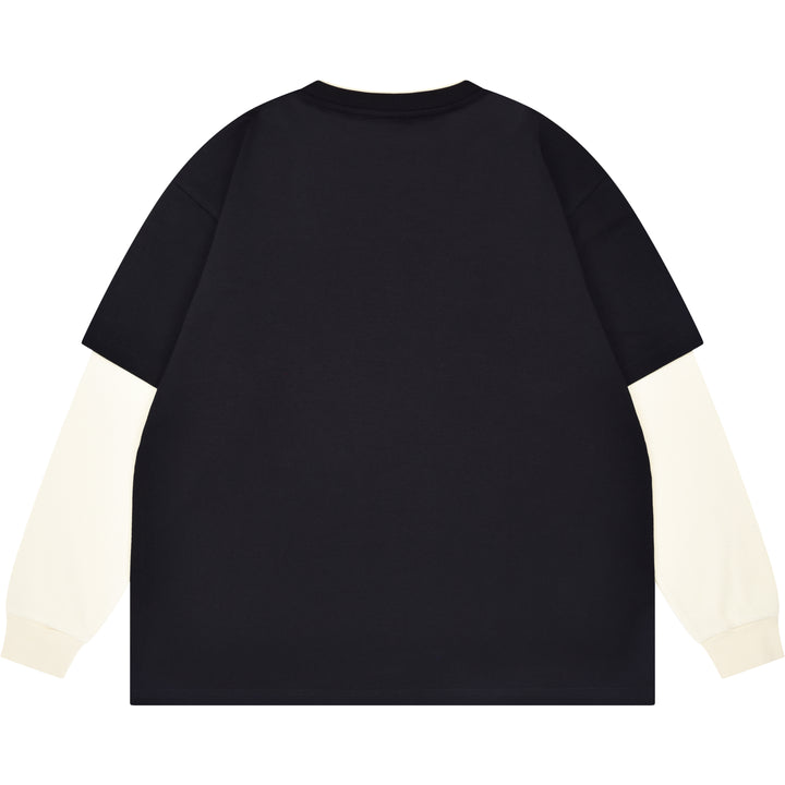 Layered Waffle Knit Long Sleeve