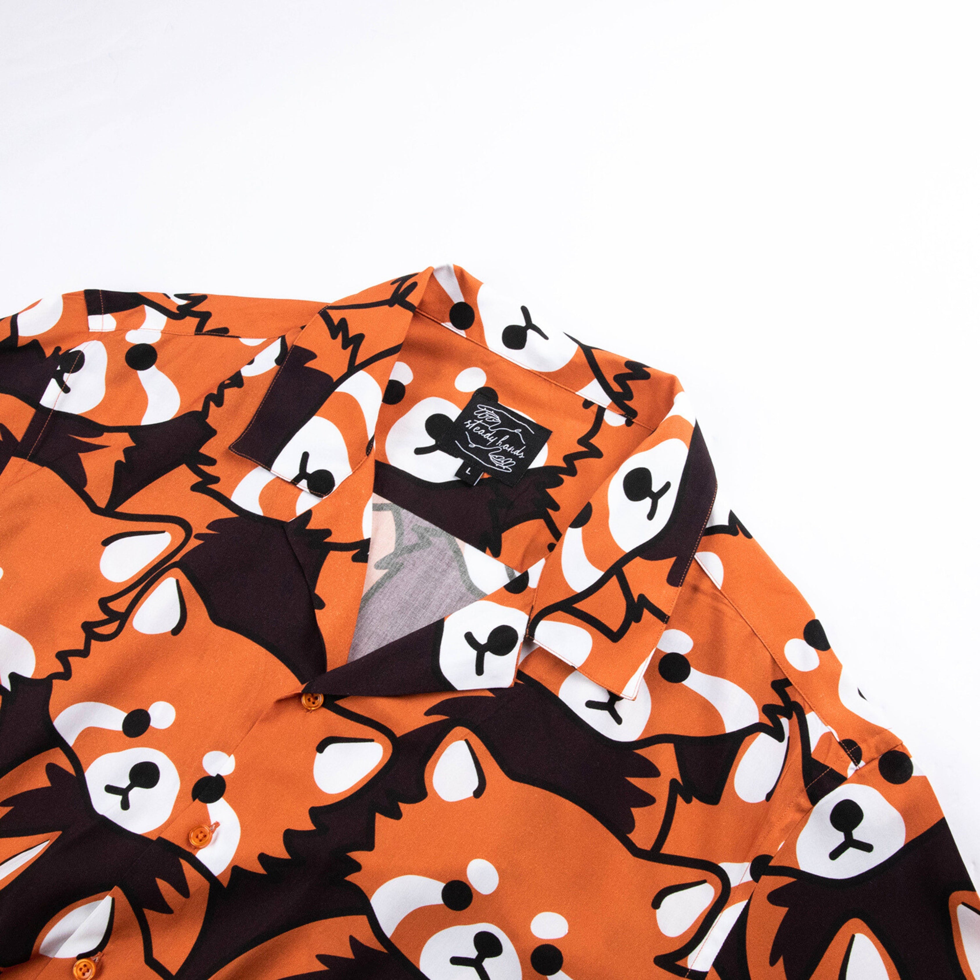 Left On Red Panda Button Up – Steady Hands