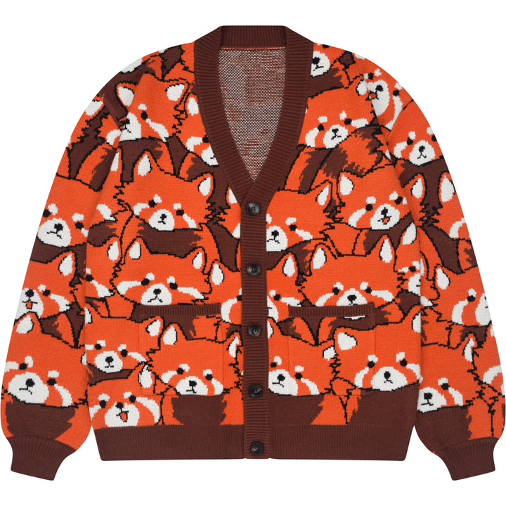 Left on Red Panda Cardigan