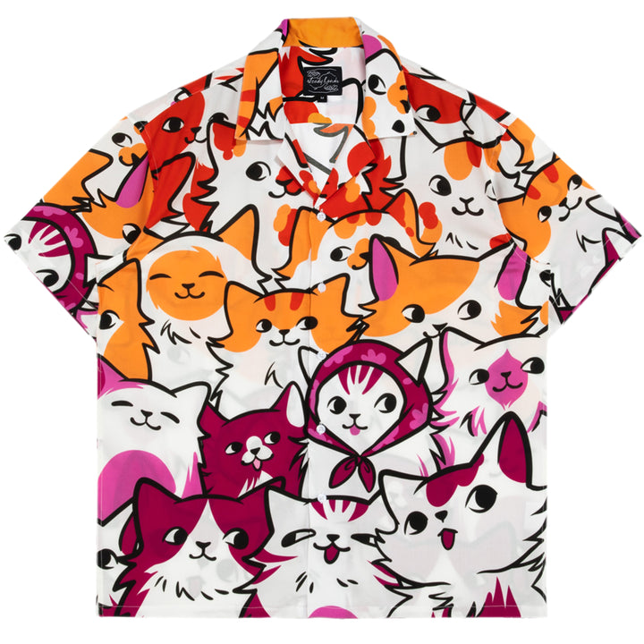 Lesbian Cat Button Up