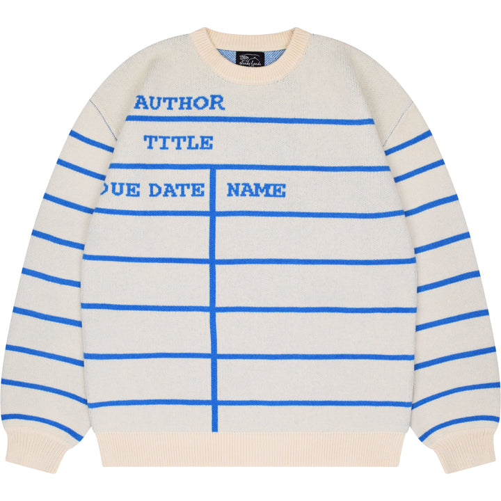 Library Card Sweater