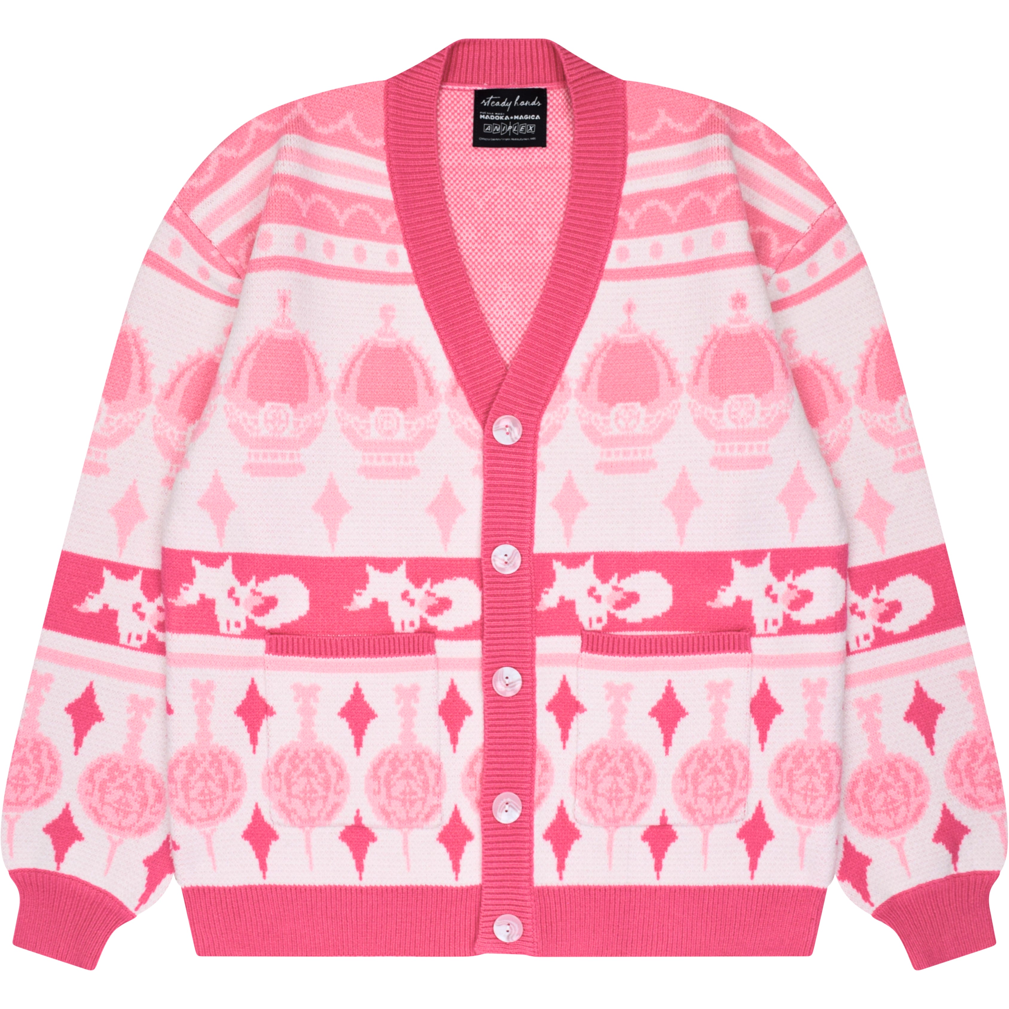 Madoka Magica Patterned Cardigan – Steady Hands