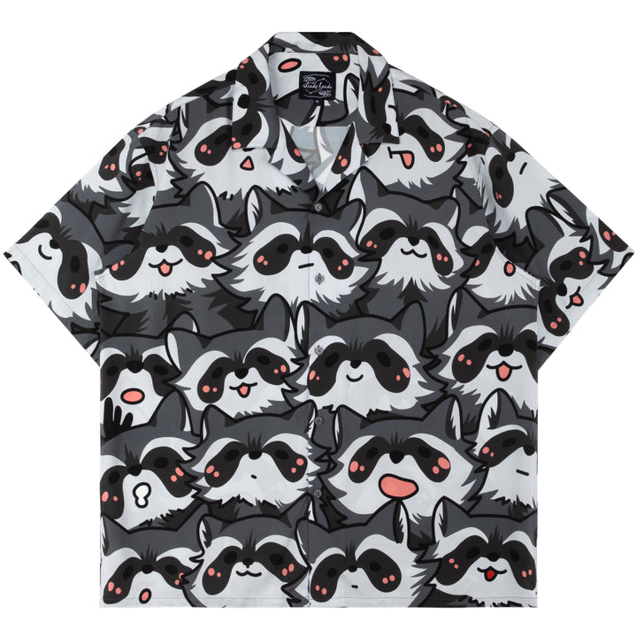 Nice Racc-oon Button Up