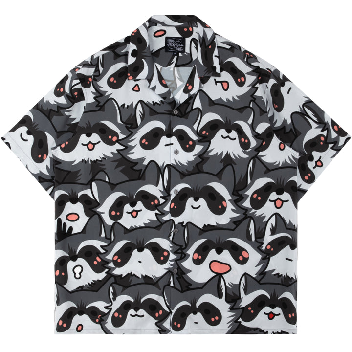 Nice Racc-oon Button Up