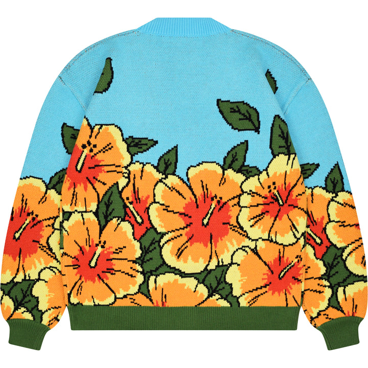 Orange Hibiscus Cardigan
