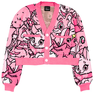 Pink Neopian Cropped Cardigan