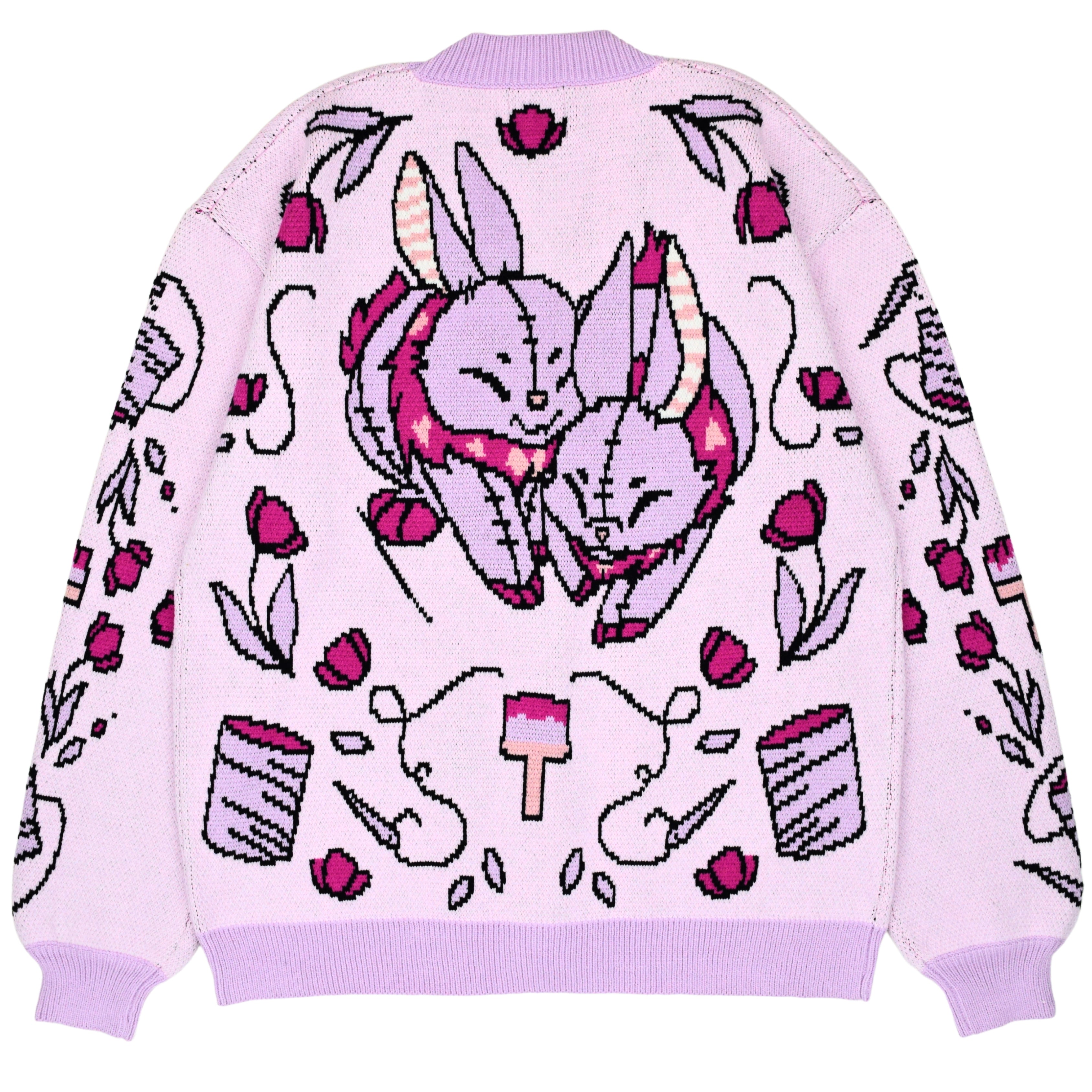 ハートマカロン♡紫うさぎちゃん Plushie Cybunny Cardigan – Steady Hands