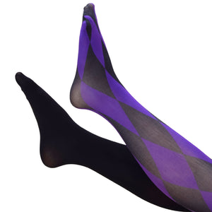 Purple Harlequin Tights