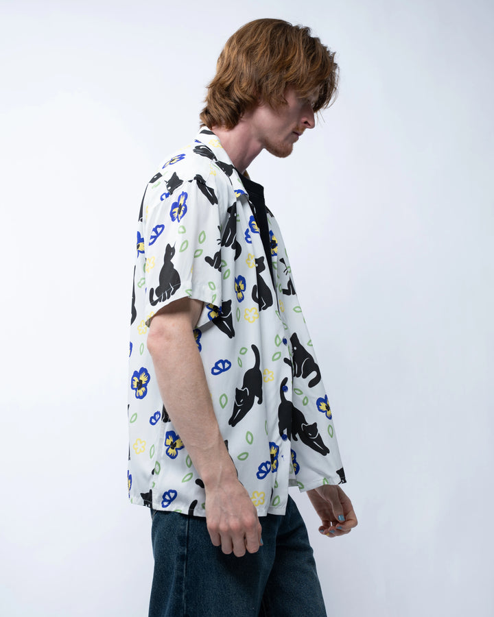 Meowin' Around Button Up