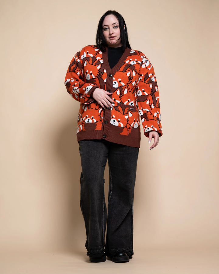 Left on Red Panda Cardigan