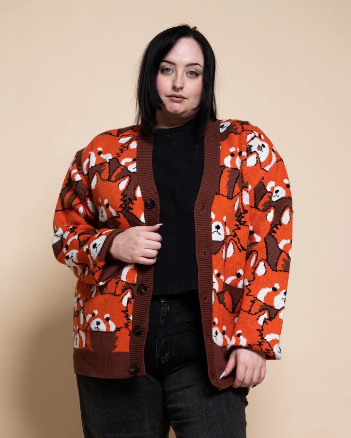 Left on Red Panda Cardigan