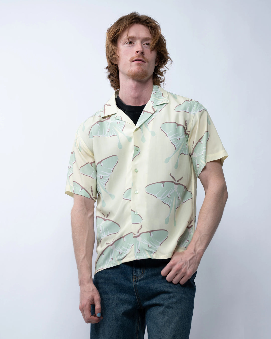 Luna Moth Button Up