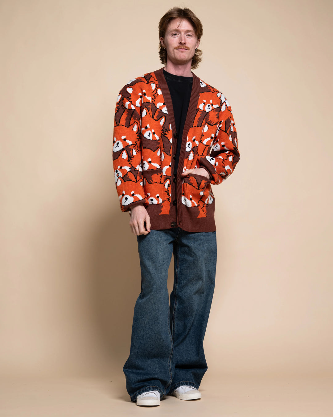 Left on Red Panda Cardigan