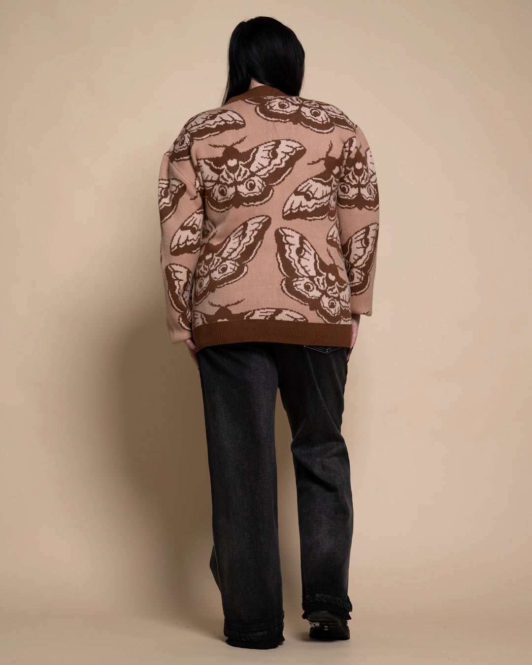 Giant Peacock Moth Cardigan