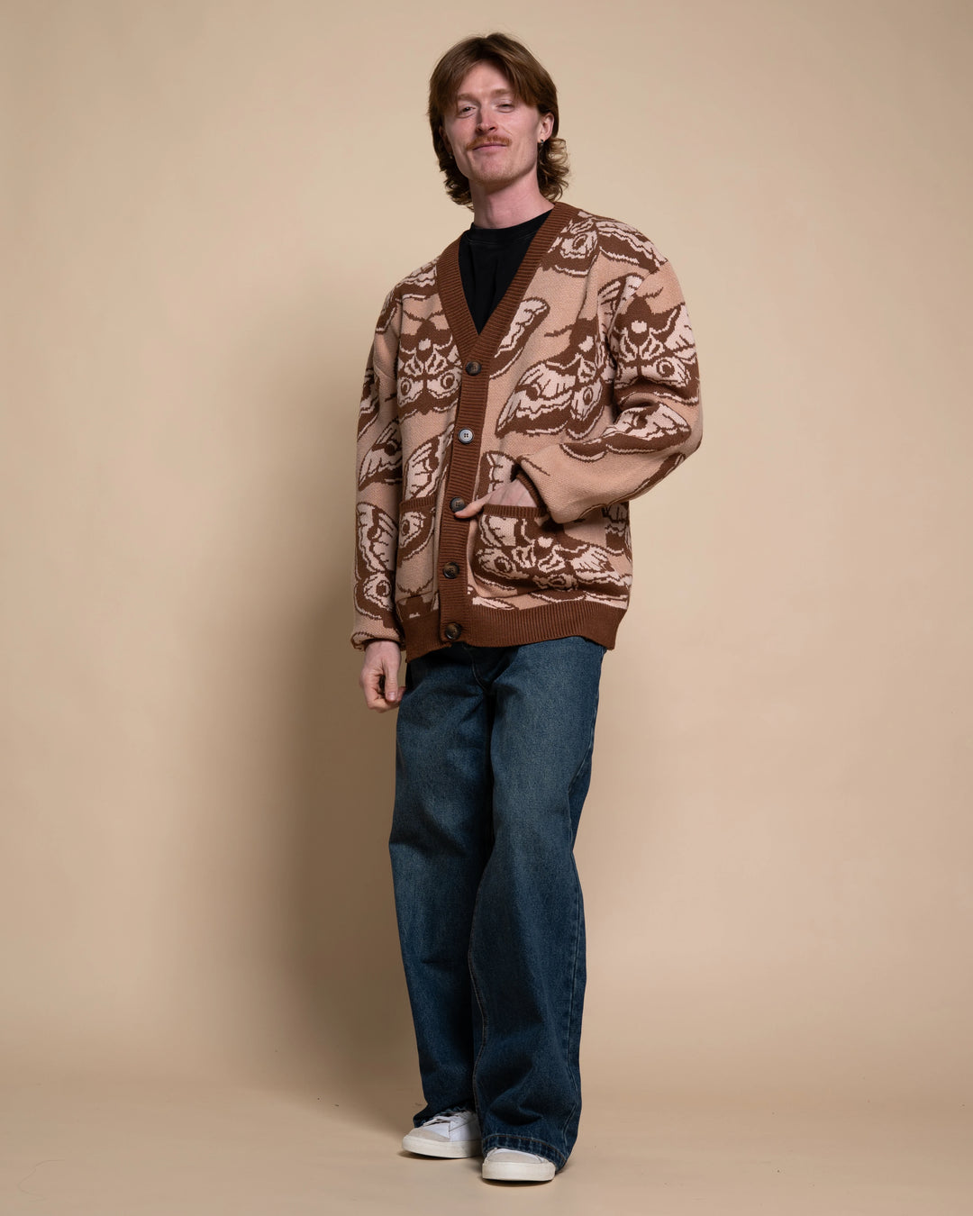 Giant Peacock Moth Cardigan