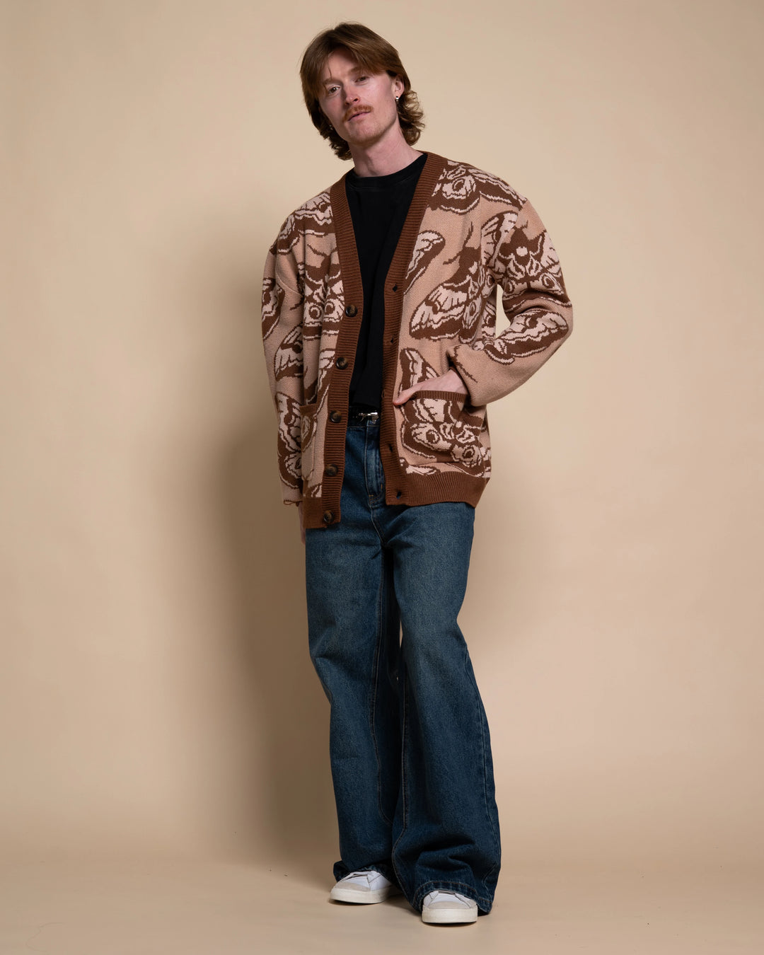 Giant Peacock Moth Cardigan