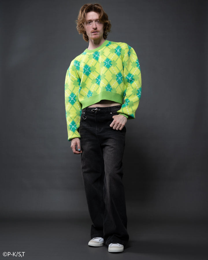 Amu Clover Cropped Sweater