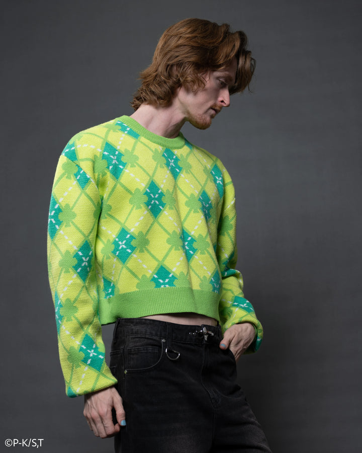 Amu Clover Cropped Sweater