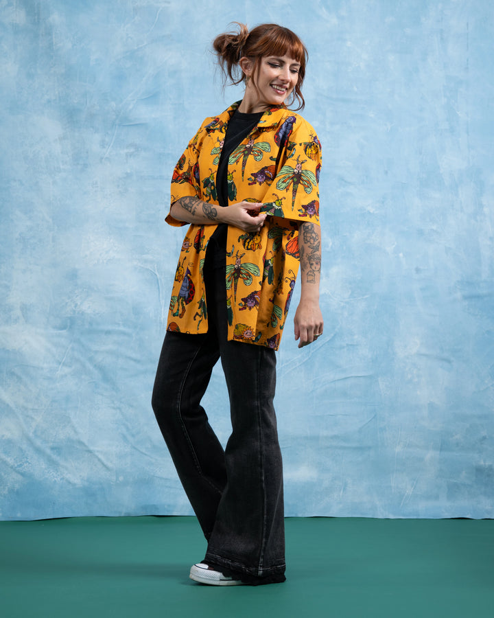 Bugs Patterned Button Up