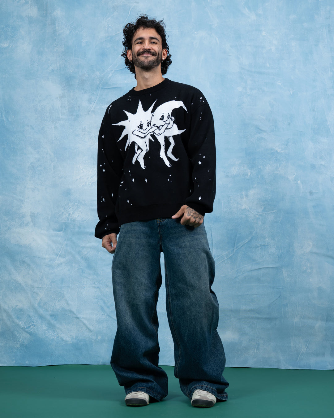 B&W Sun & Moon Sweater