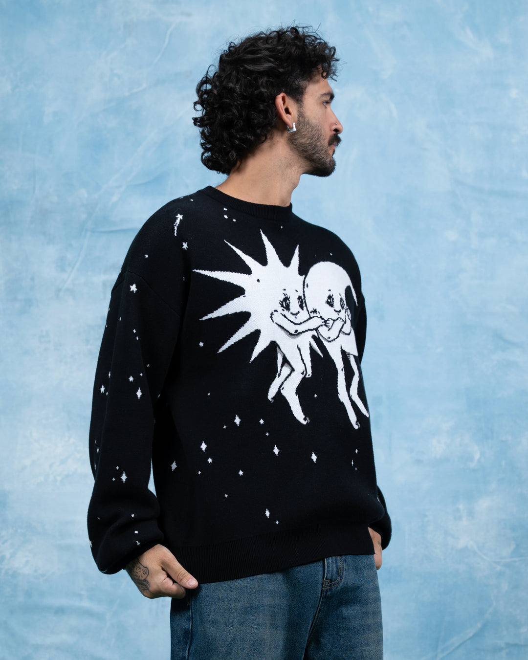 B&W Sun & Moon Sweater