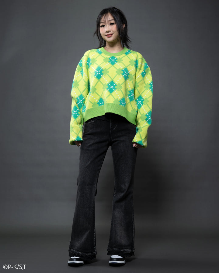 Amu Clover Cropped Sweater