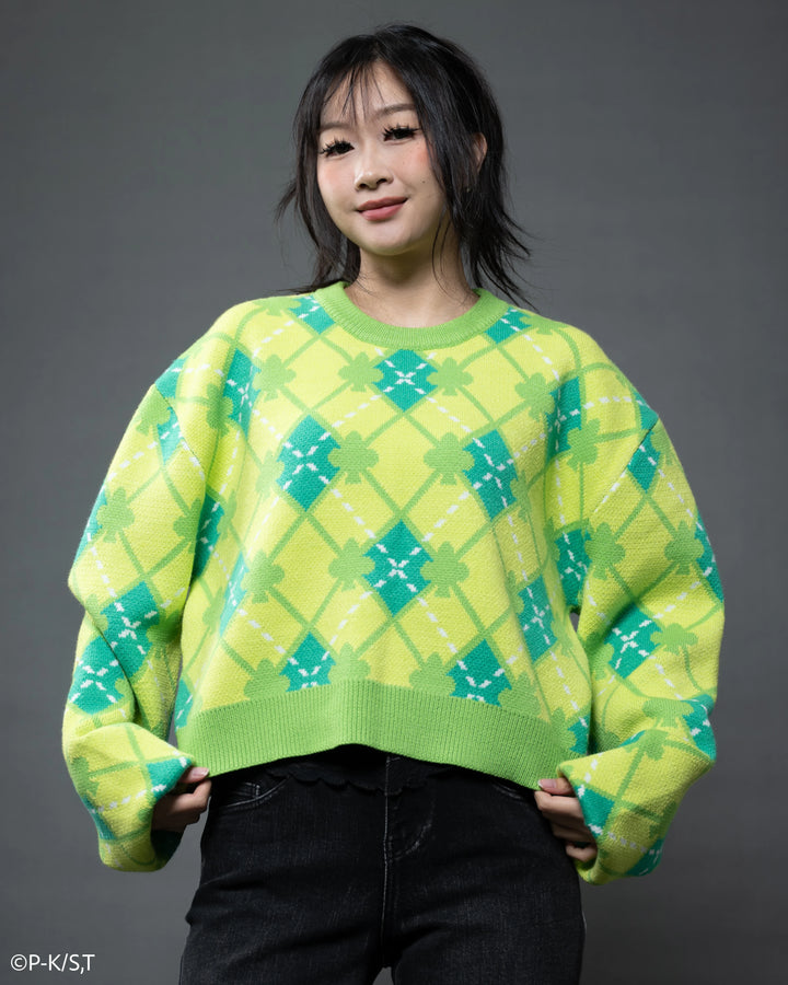 Amu Clover Cropped Sweater