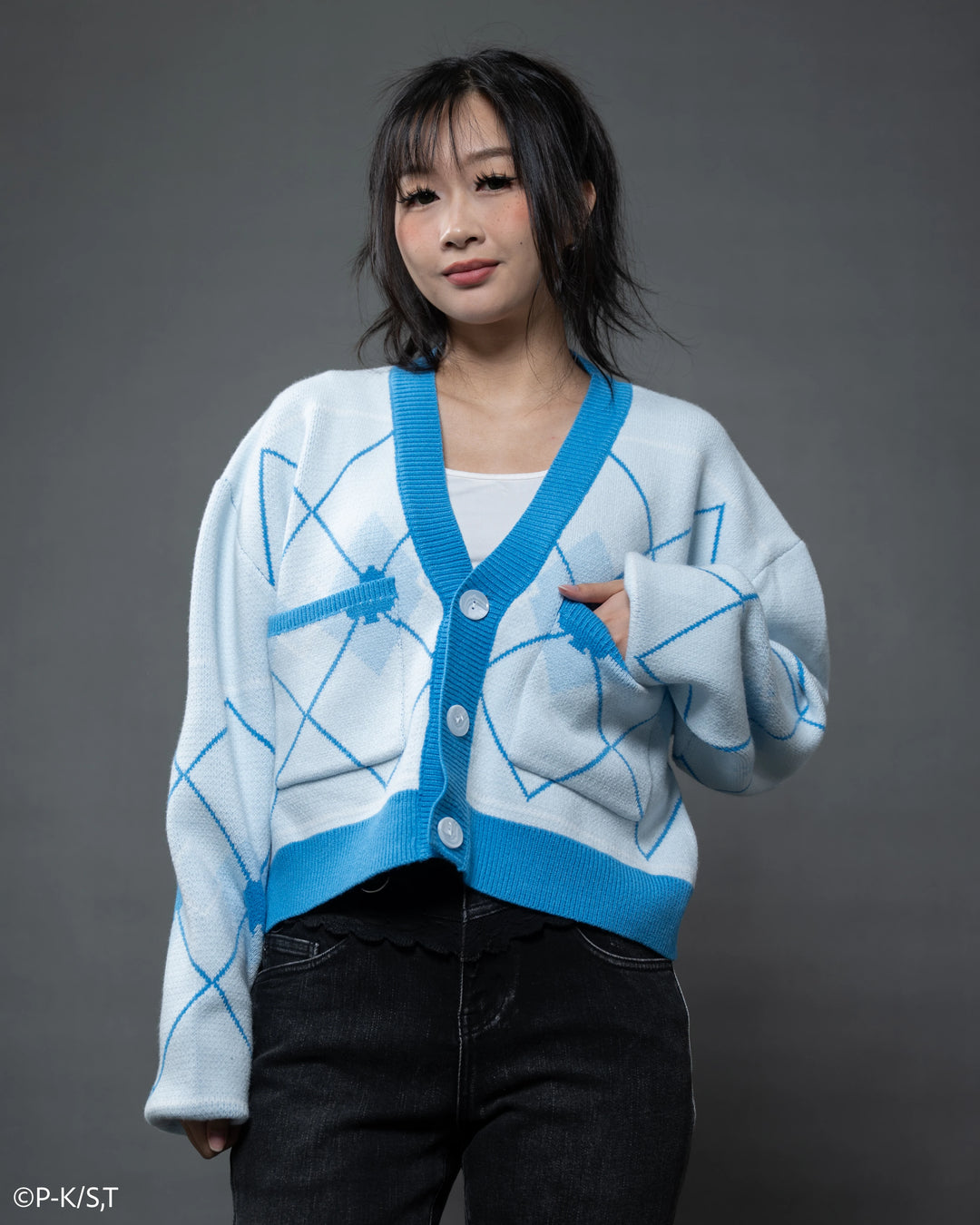 Amu Spade Cropped Cardigan