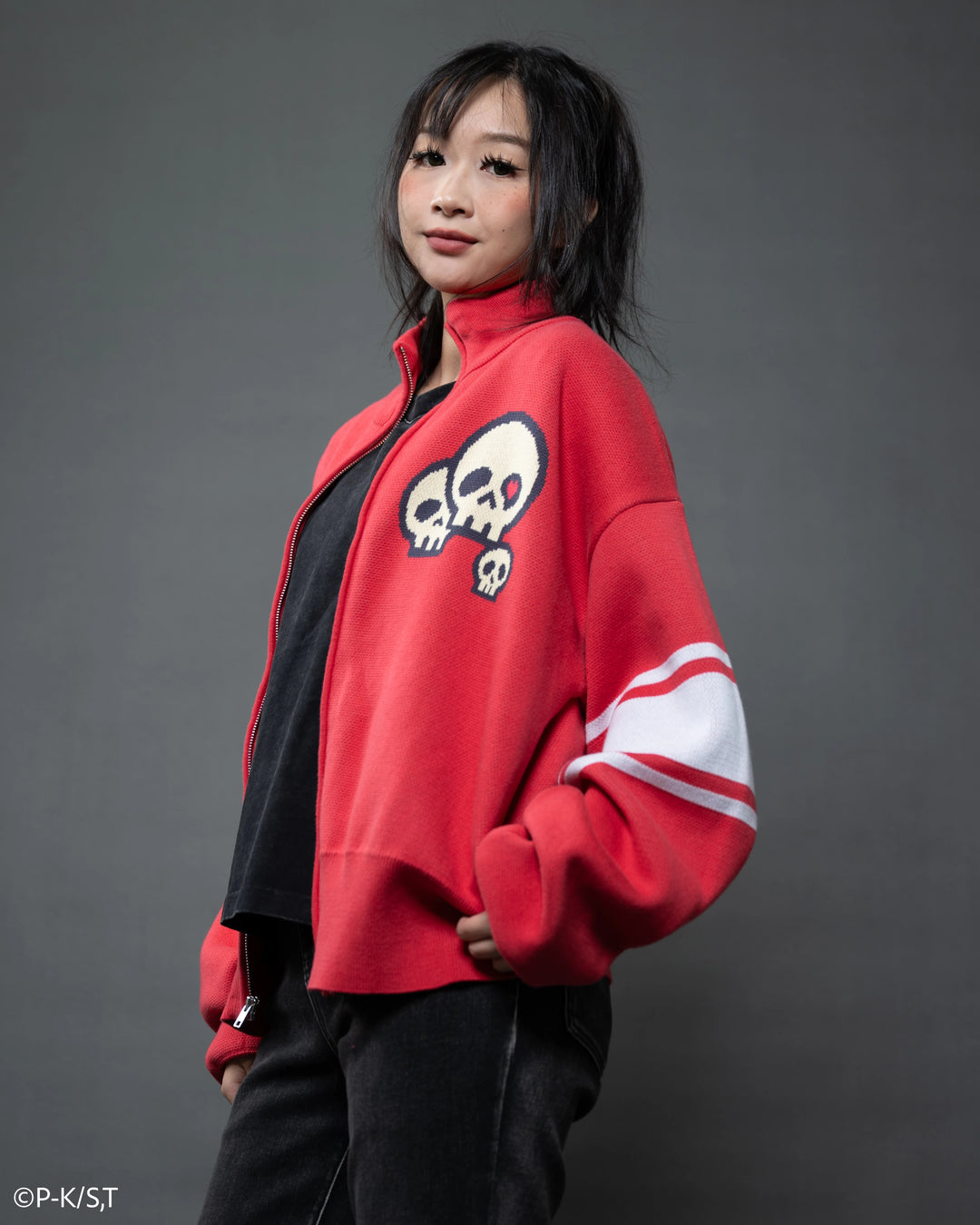 Amu Knit Zip Up