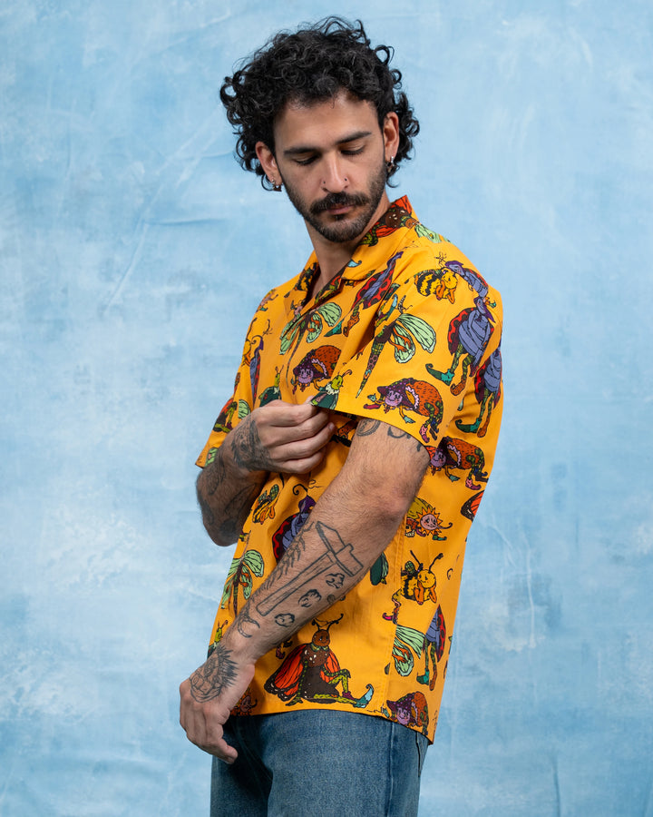 Bugs Patterned Button Up