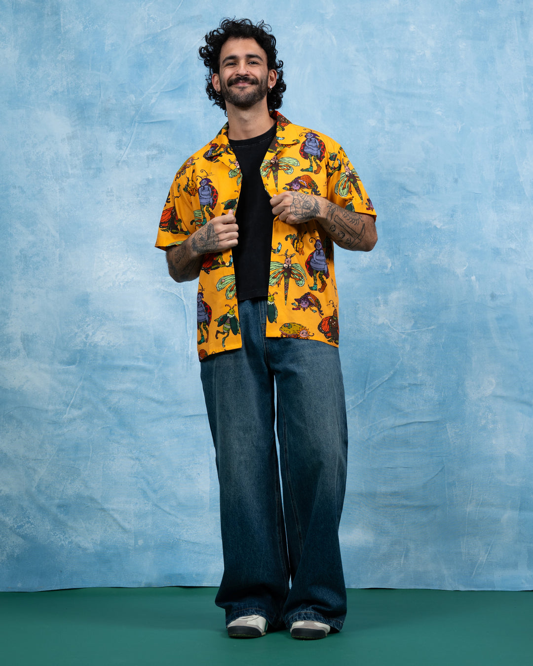 Bugs Patterned Button Up