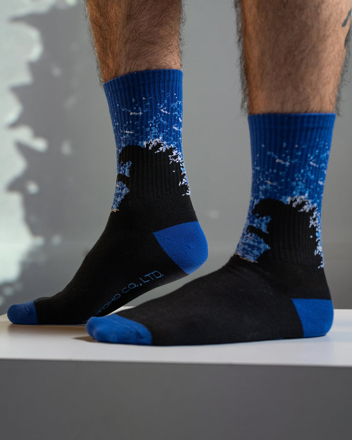 Godzilla Silhouette Socks