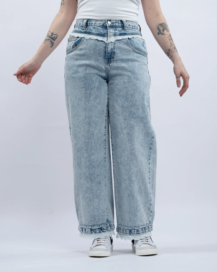 Blue Lace Jeans