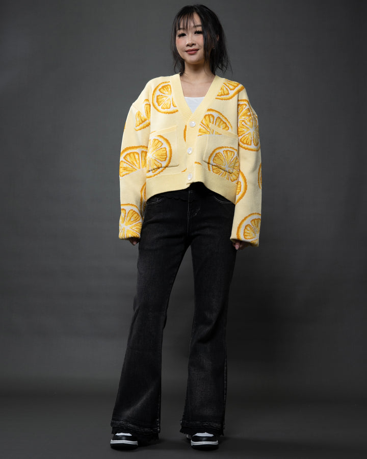 Cropped When Life Gives You Lemons Cardigan
