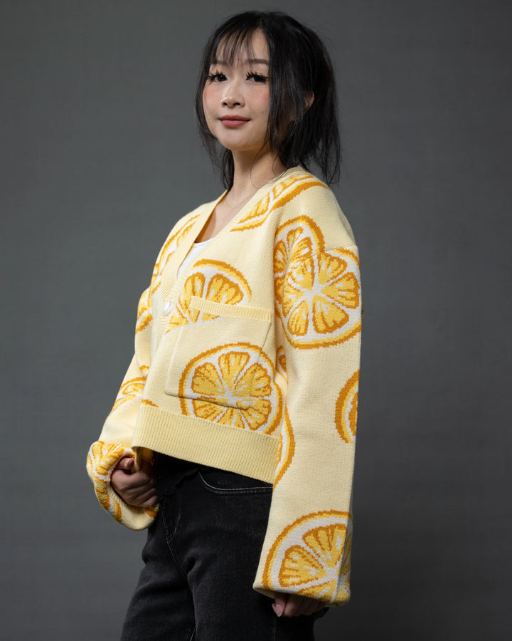 Cropped When Life Gives You Lemons Cardigan