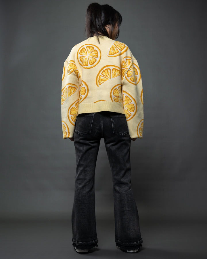Cropped When Life Gives You Lemons Cardigan
