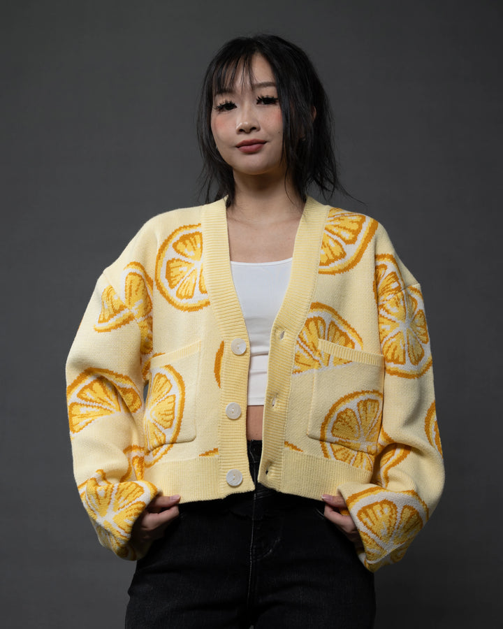 Cropped When Life Gives You Lemons Cardigan