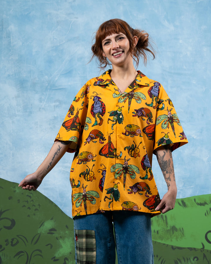 Bugs Patterned Button Up