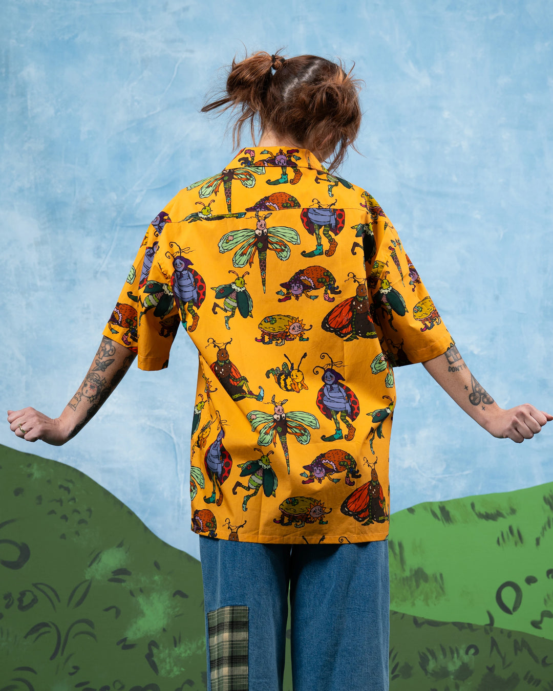 Bugs Patterned Button Up