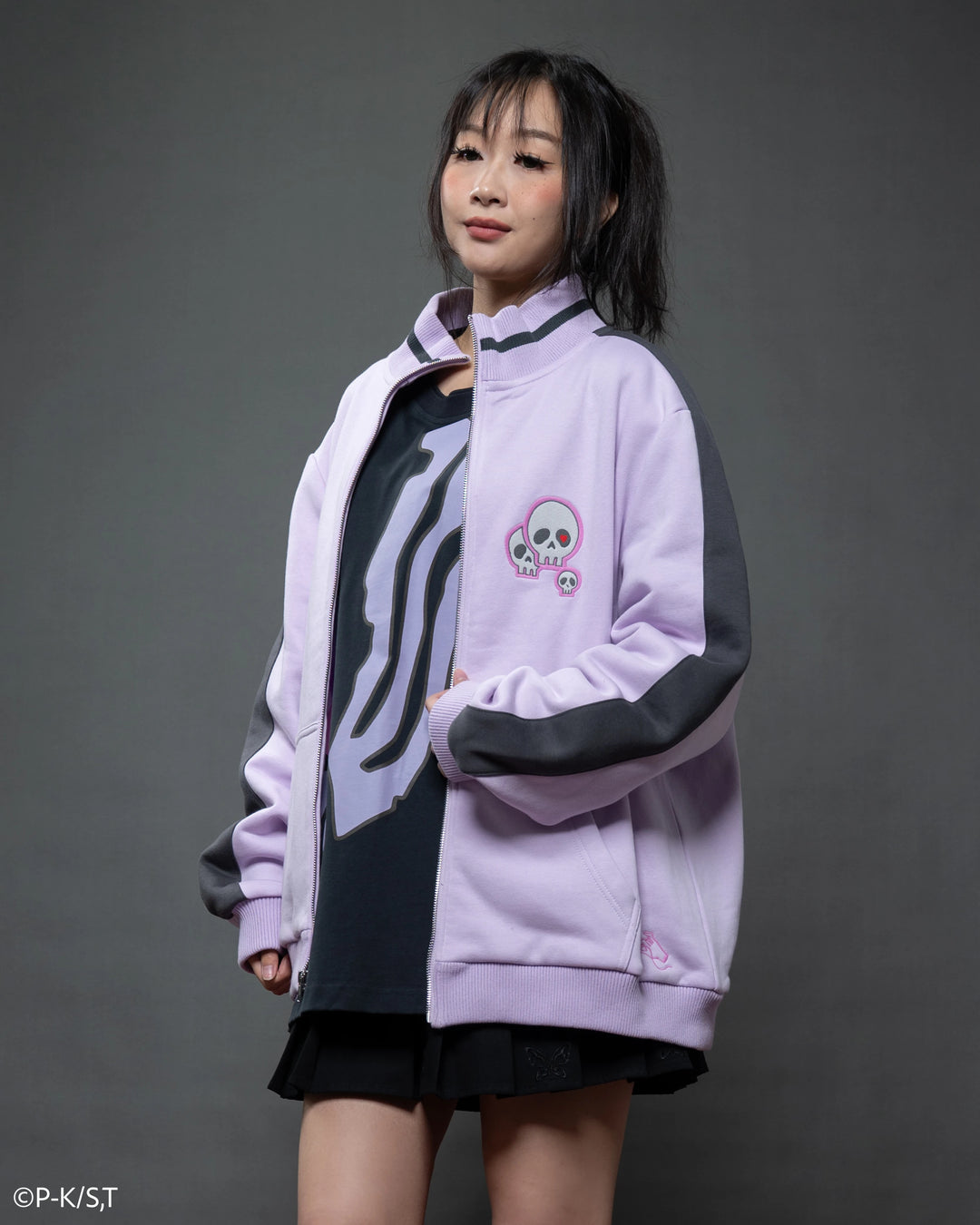 Amu Skull Zip Up